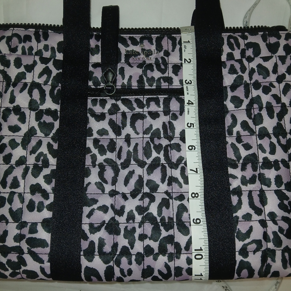 Sold Kate Spade Camden Quilted Nylon Satchel Tote Leopard - Picture 13 of 14